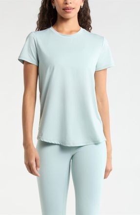 Zella Rally Mesh T-Shirt in Blue Raindrop at Nordstrom, Size Xx-Large