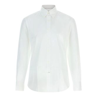 Brunello Cucinelli Formal Shirts, male, White, XL, Twill Shirt