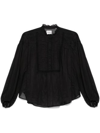 Isabel Marant Disia blouse - women - Organic Cotton - 34 - Black