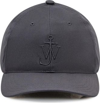 J.W.Anderson Waxed Cotton Baseball Cap - Heren - Petten - Zwart - ONE Size - Katoen - Accessoires