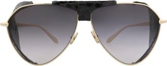 Alaia Aviator-Frame Metal Sunglasses