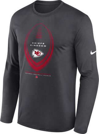 Nike Kansas City Chiefs Legend Icon Nike Mens Dri-FIT NFL Long-Sleeve T-Shirt in Grey | NKHT06F7G-NDB