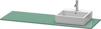 Duravit Consola Duravit Xsquare 060h, 1600x 550 Mm, 1 Recorte A La Derecha, Color (frente/cuerpo): Jade Laca Alto Brillo - Xs060hr0303