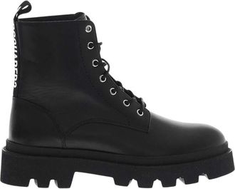 Dsquared2 Black Leather Combat Boots