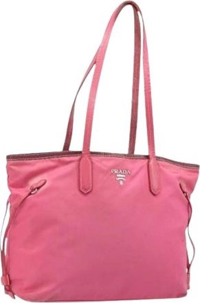 Prada Pre-owned Vintage Tote Bag - Dames - Vintage Shopper - Roze - ONE Size - Nylon - Vintage