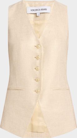 Veronica Beard Liff Linen Vest
