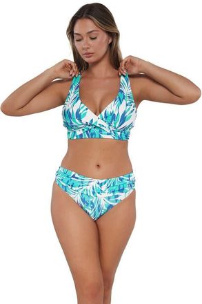 Sunsets Elsie Bikini Swimsuit Top - F Cup in Sea Breeze Sandbar Rib at Nordstrom, Size 36