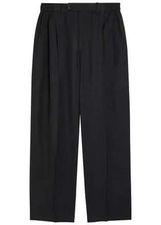 Mki Miyuki Zoku Pleated Woven Suit Trousers - Black - XL