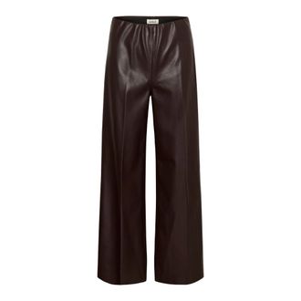 Soaked In Luxury Wijde broek - Dames - Broeken - Bruin - Maat: M
