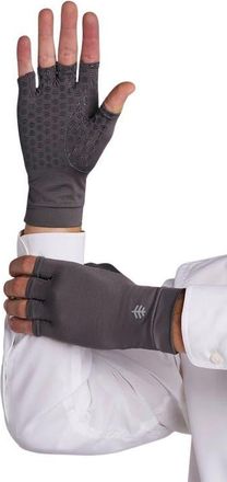 Coolibar Ouray Fingerless UV Sun Gloves, UPF 50+ Sun Protection in Charcoal at Nordstrom, Size X-Large