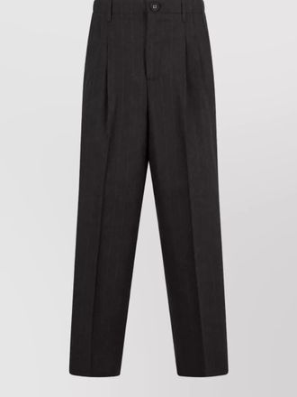 Ami virgin wool high-rise straight-leg trousers
