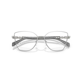 Michael Kors 0mk3090 Thin Silver Metal Cat-Eye Eyeglasses with Textured Temple Arms