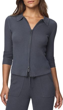 Splendid Georgie Two-Way Zip Sweater in Ice Navy at Nordstrom, Size X-Small