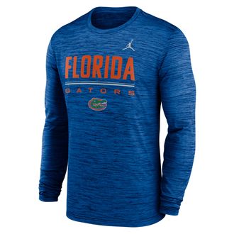 Nike Mens Florida Sideline Velocity Jordan Brand Dri-FIT College T-Shirt in Blue | 0JEQ4EVUFN-FG7
