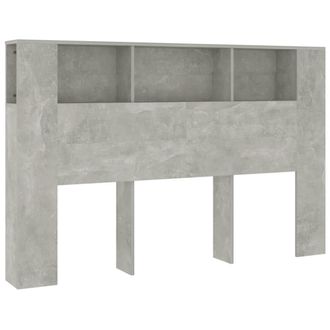 vidaXL Mueble Cabecero Gris Hormig&oacute;n 160x18,5x104,5 Cm Vidaxl