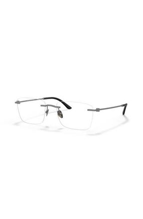 Giorgio Armani 55mm Rectangle optical glasses in Grey at Nordstrom