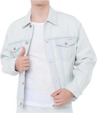 Calvin Klein Jeans 90s Denim Trucker Jacket - Heren - Spijkerjassen - Blauw - M - Denim - Jassen