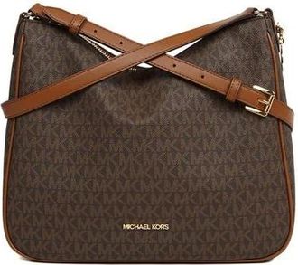 Michael Kors Bolso mensajero mediano Nayla con logo Signature - Bags - Mujer - Marr&oacute;n - ONE SIZE
