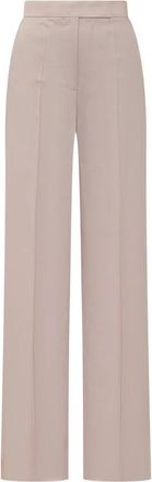Max Mara Mxmgirone Pantalone - Dames - Wijde Broeken - Roze - S - Leer - Broeken