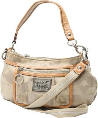 Coach Signature Line Shoulder Bag (Pre-Owned)