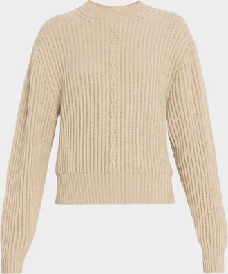 Loro Piana Cashmere Rib Crewneck Sweater