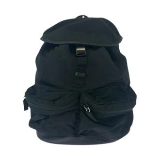Prada Pre-owned Backpacks, female, Black, Size: ONE SIZE Pre-owned Tessuto Nylon Backpack