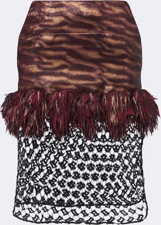 Jacques Wei Fringed paneled sequined miniskirt
