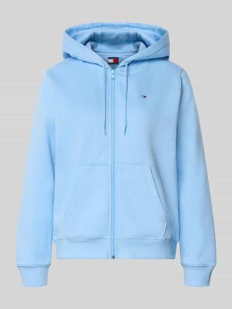Tommy Jeans Regular Fit Sweatjacke aus Baumwoll-Mix in Hellblau, Gr&ouml;&szlig;e XL