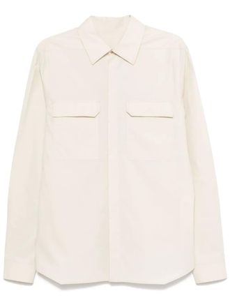 Rick Owens Work shirt - men - Organic Cotton/Buffalo Horn - 48 - Neutrals