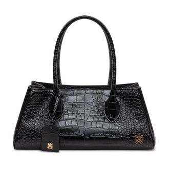 Amiri Handbags, female, Black, Size: ONE SIZE 40 Croc-effect Shoulder Bag
