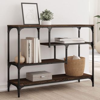 vidaXL Vidaxl - Mesa Consola Madera De Ingenier&iacute;a Marr&oacute;n Roble 100x30x75 Cm