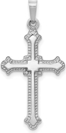 Diamond2Deal 14k White Gold Polished Cross Pendant