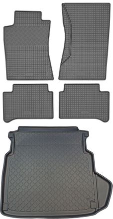 OEM Juego De Alfombrillas De Goma Para Coche Y Alfombrilla Para Maletero Para Mercedes Clase E W211 Sed&aacute;n (4 Puertas) De 2002 A Febrero De 2009