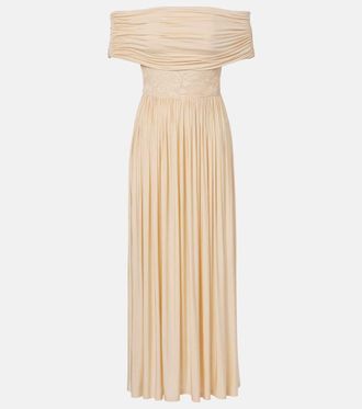 Zimmermann Rebellion off-shoulder jersey maxi dress