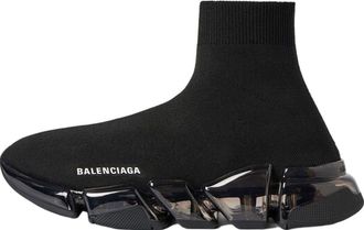 Balenciaga (WMNS) Balenciaga Speed 2.0 Black Black Clear Sole 617196W2DC41000