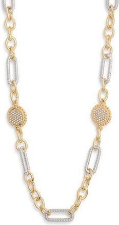 Tasha Two-Tone Station Chain Long Necklace in Gold at Nordstrom Rack