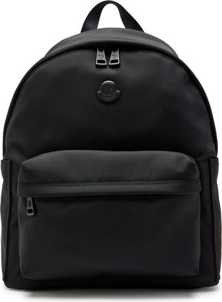Moncler Pierick Logo-appliqu&eacute;d Canvas Backpack - Black - One Size
