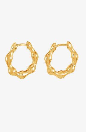 Dower & Hall Waterfall Hinged Huggie Hoops in Yellow Gold Vermeil at Nordstrom