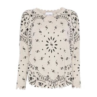 Kujten Kujten, Truien & Vesten, Dames, Beige, S, Cashmere Gebreide Crew Neck Sweater
