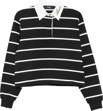Amiri Striped Long-sleeve Polo Top