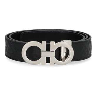 Ferragamo Belts, male, Black, Size: 115 CM Gancini Reversible Leather Belt