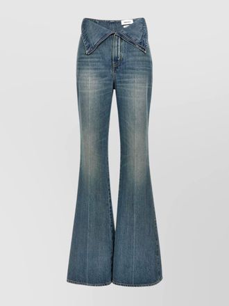 Alexander McQueen flared denim trousers with front and back pockets