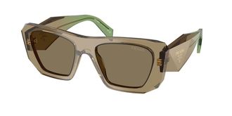 Prada PR B18SF Asian Fit 29E90F Womens Sunglasses Brown Size 53
