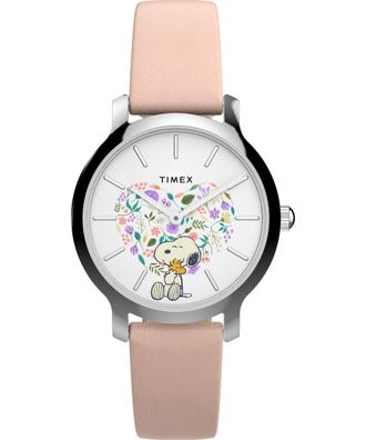 Timex Peanuts Transcend Womens Pink Watch TW2W85100 Leather - One Size