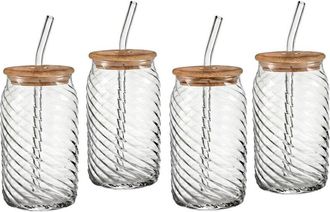 The Jay Companies s Belmar Set Of Four 18Oz Glass Sippers