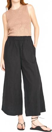 Mirth Wide Leg Ankle Length Pants In Black