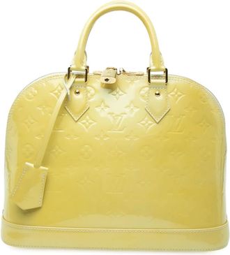 Louis Vuitton Borsa a mano Alma PM in pelle Vernis con monogramma 2014 - Giallo