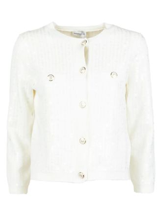 Marella sequin buttoned cardigan - White