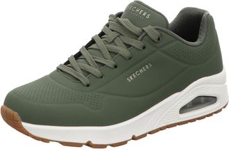 Skechers Mens Uno Stand on Air Sneaker, Olive White Gum, 10 UK