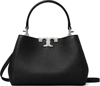 Tory Burch Mini Eleanor Soft Leather Satchel in Black at Nordstrom